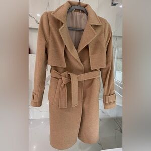 Elegant Tan Women's Trench Coat